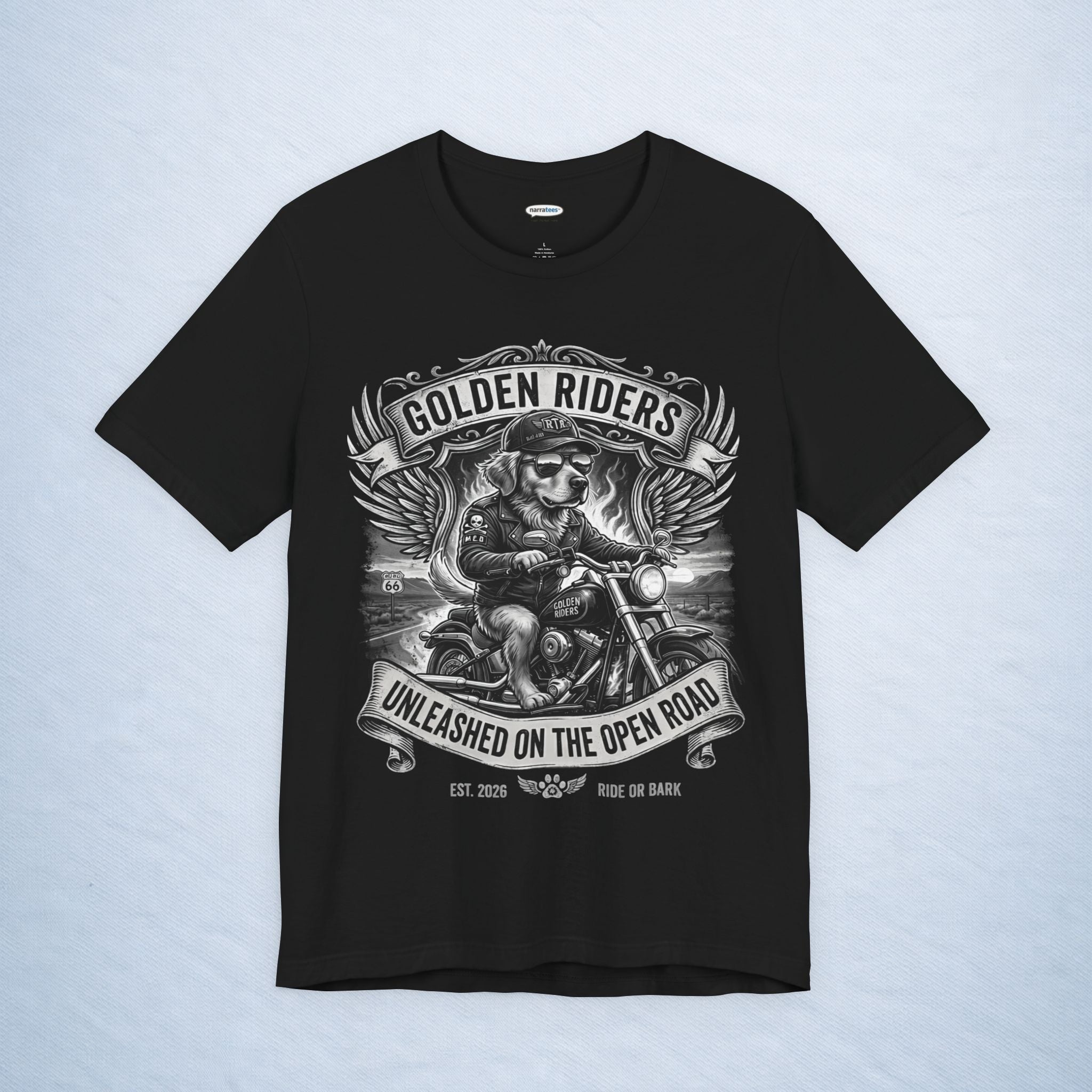 golden retriever: golden riders - mono