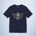 vintage skull aviator wings