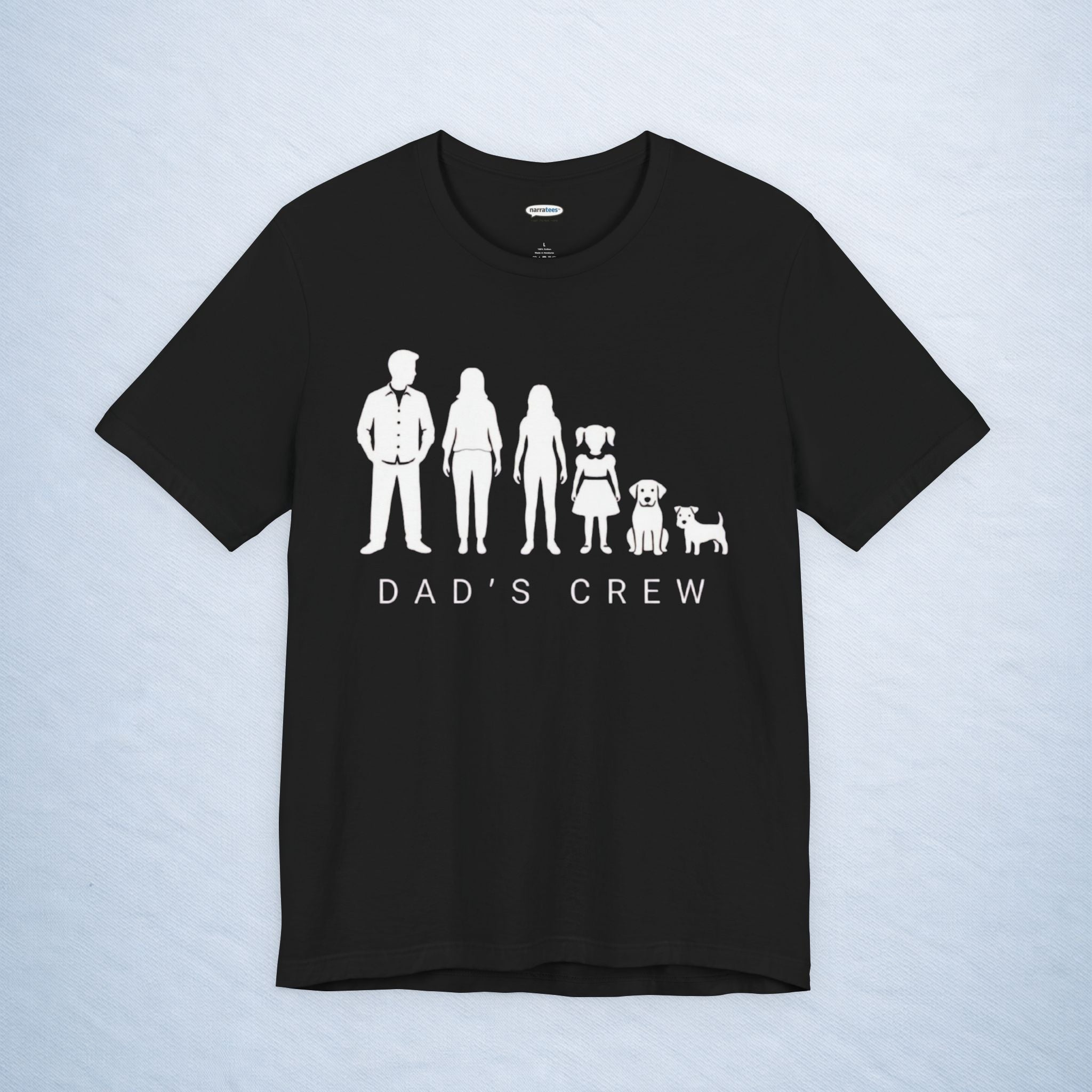 dad's crew: mom + 2 daughters + 2 dogs