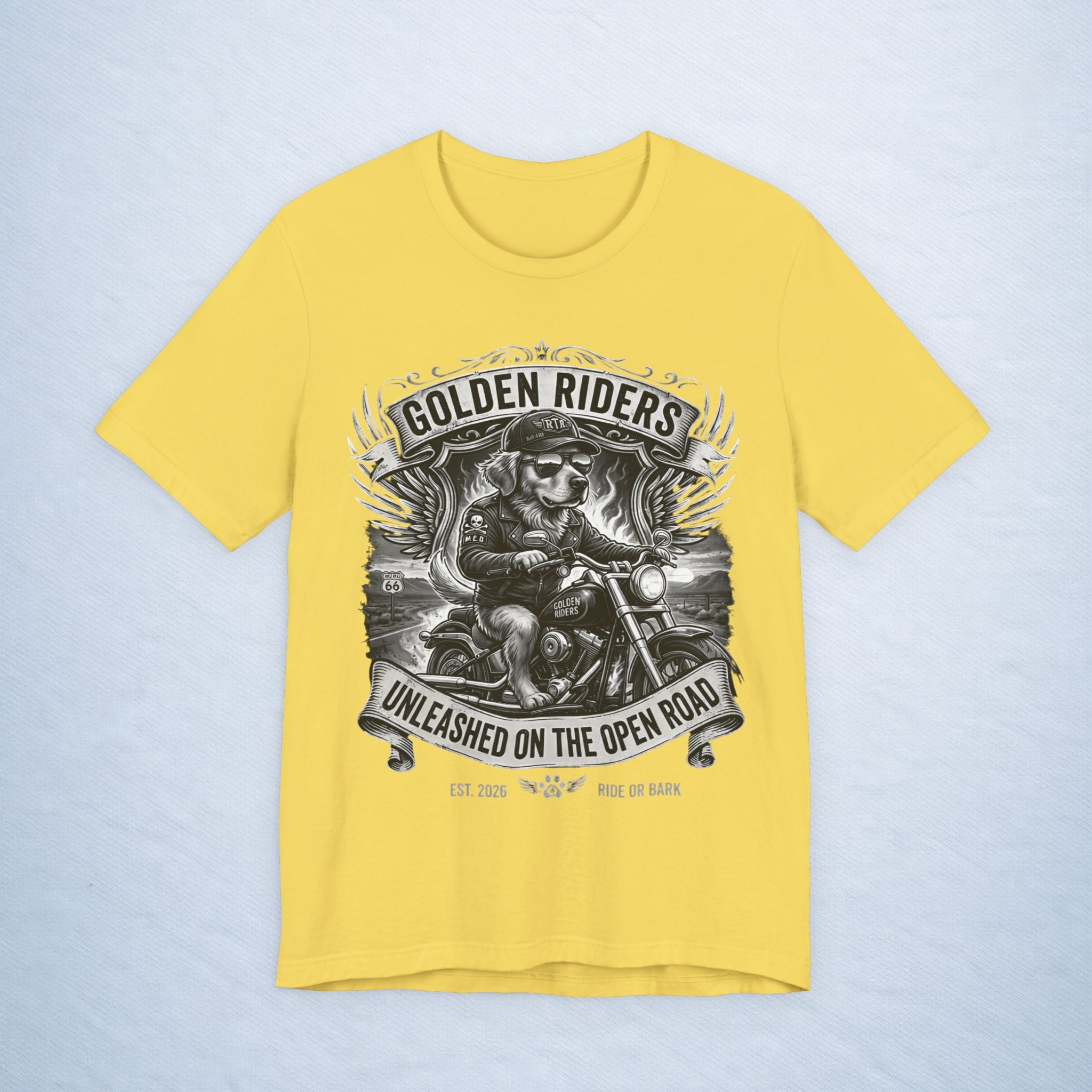 golden retriever: golden riders - mono