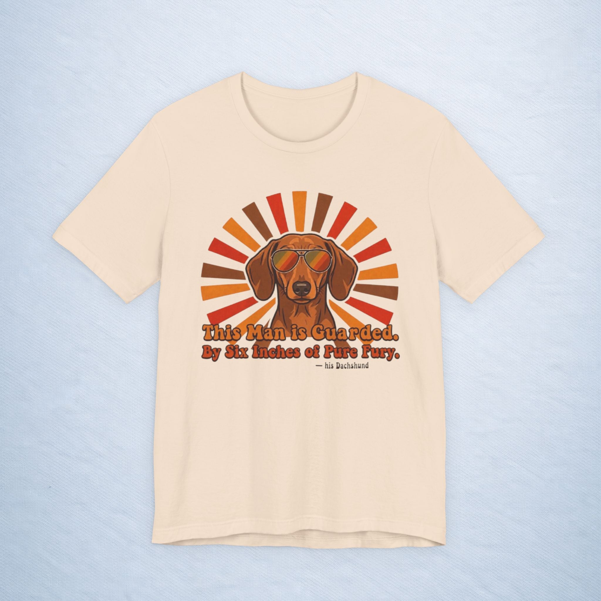 dachshund: this man is guarded