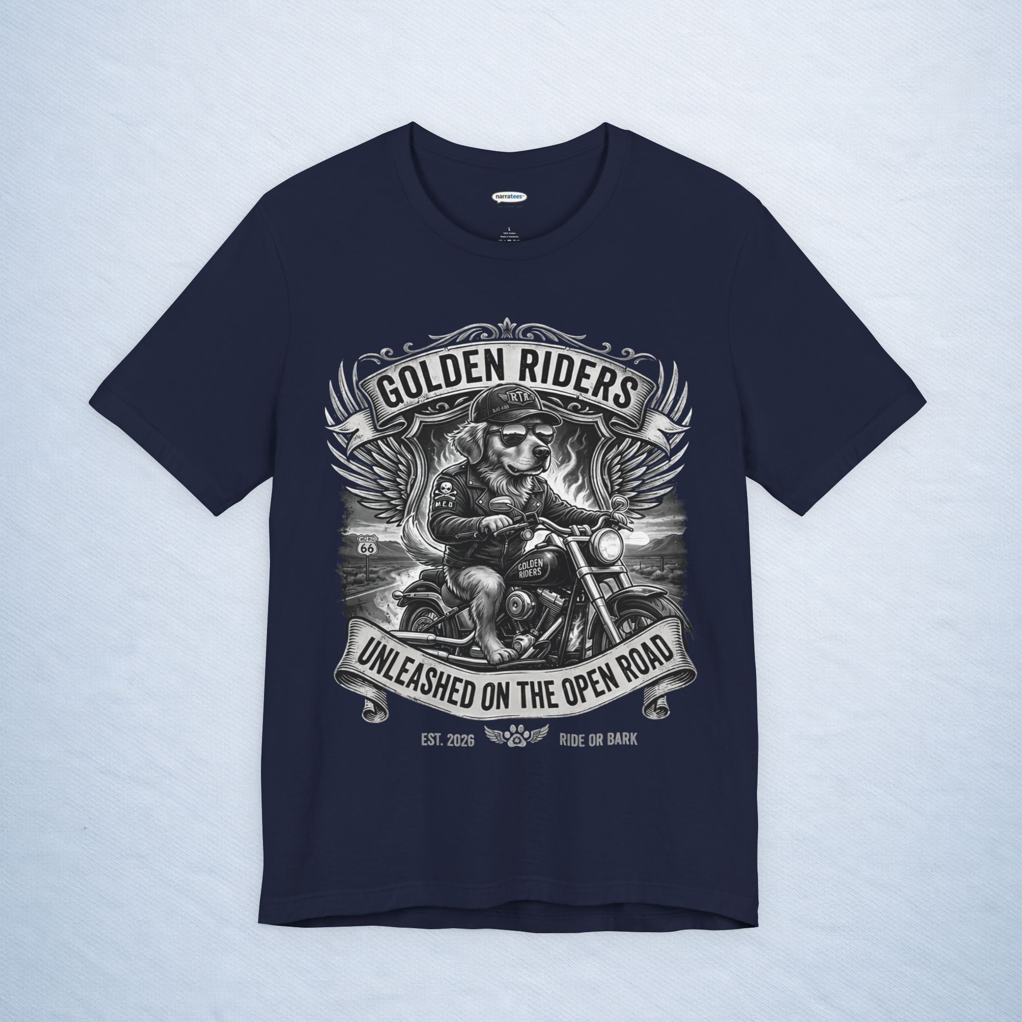 golden retriever: golden riders - mono