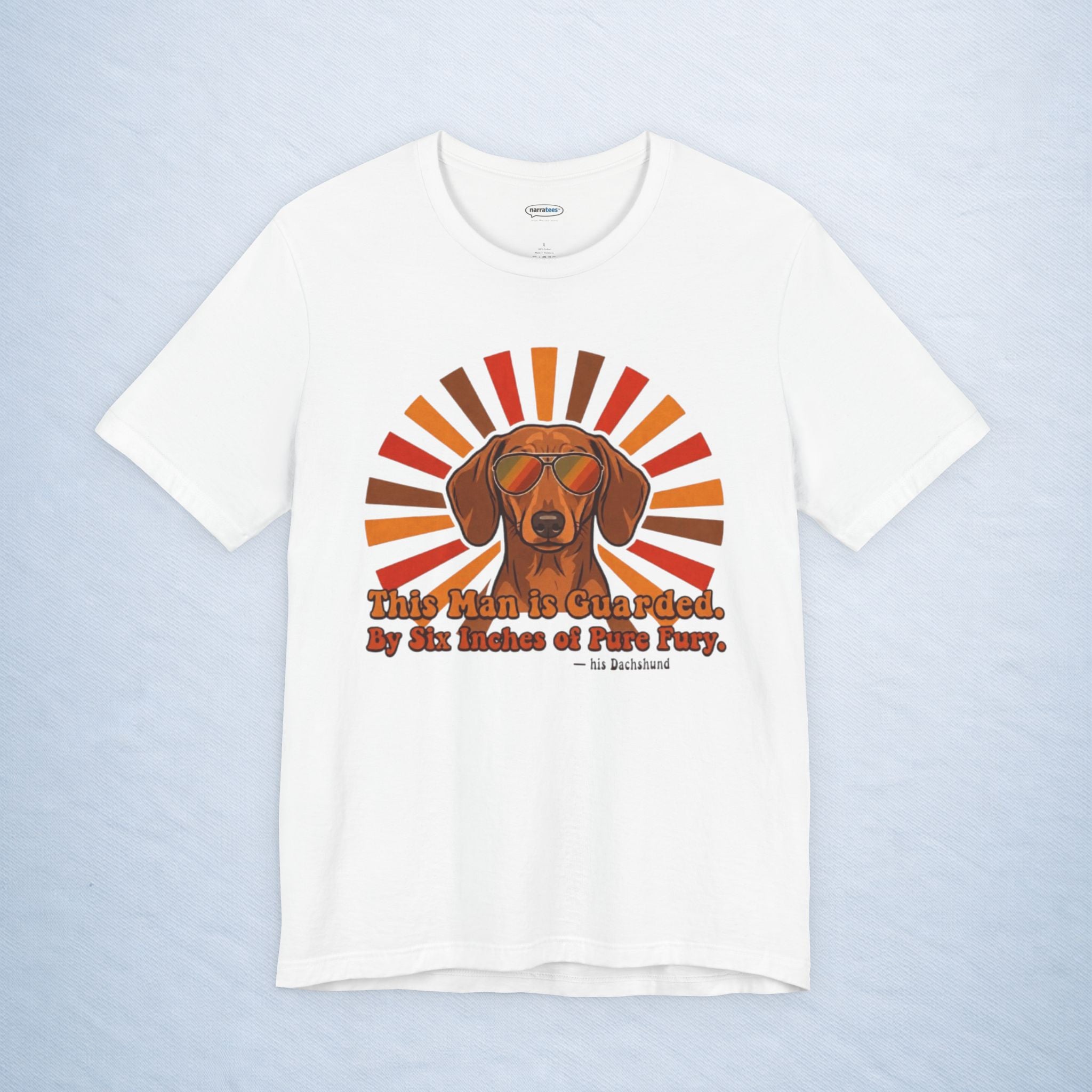 dachshund: this man is guarded