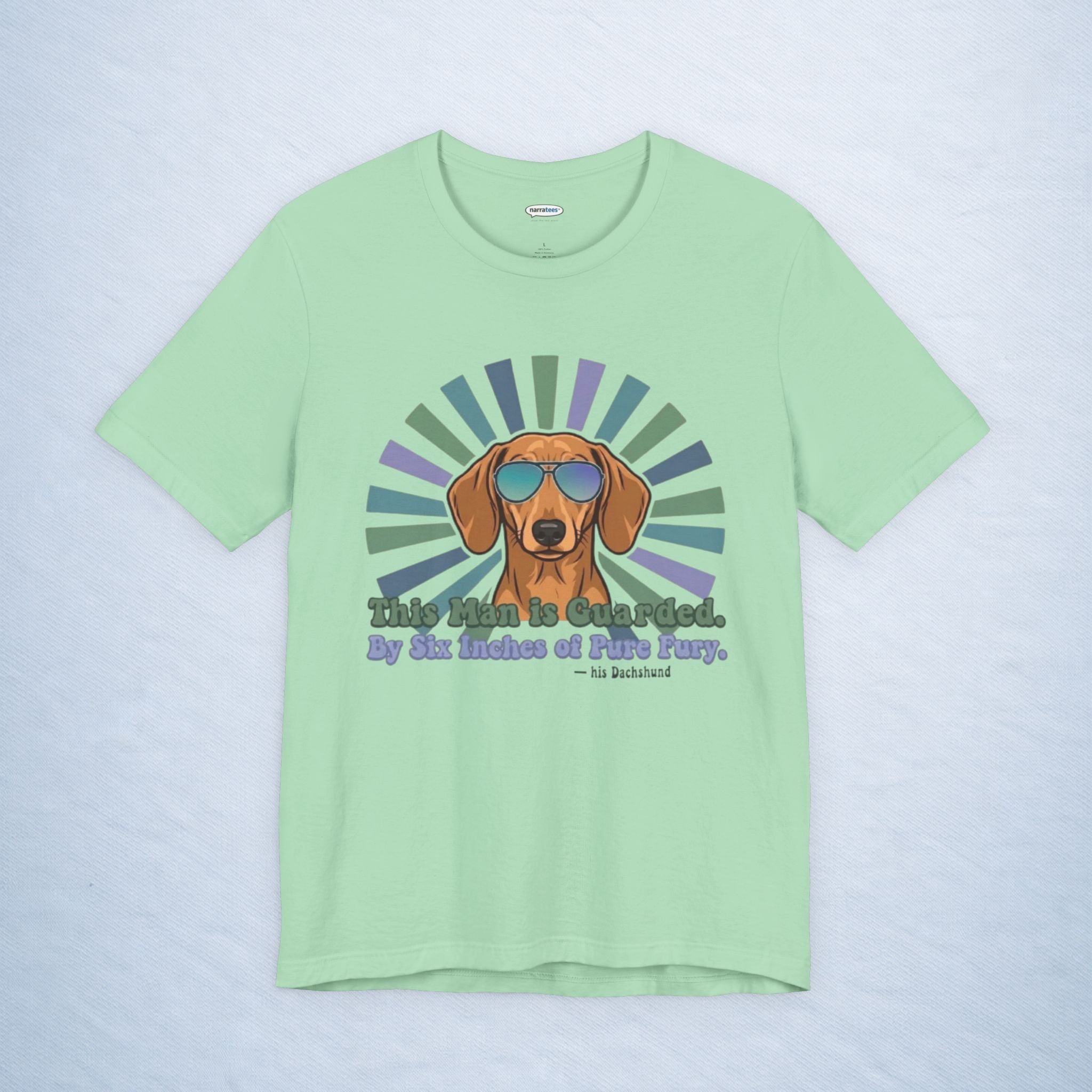 dachshund: this man is guarded