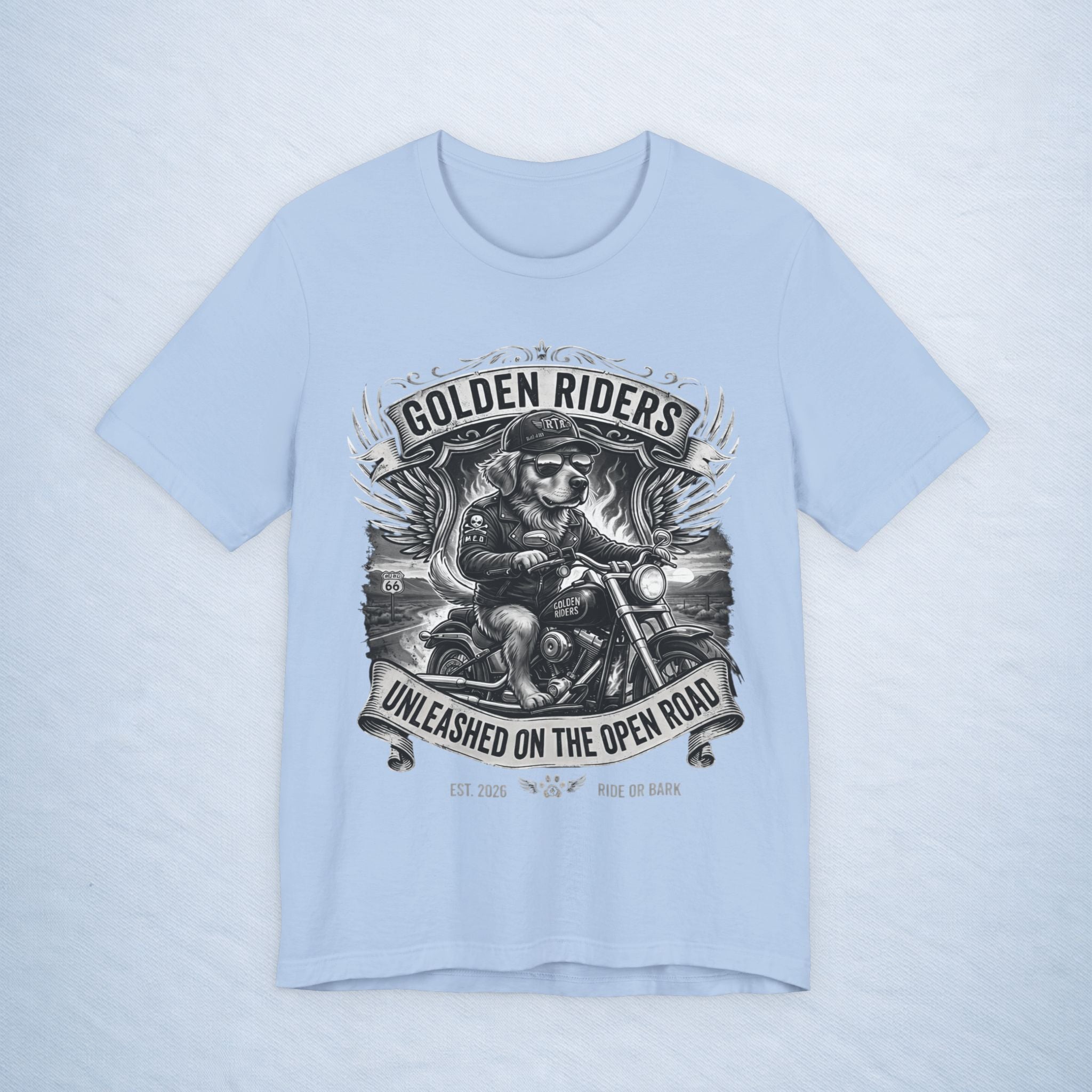 golden retriever: golden riders - mono