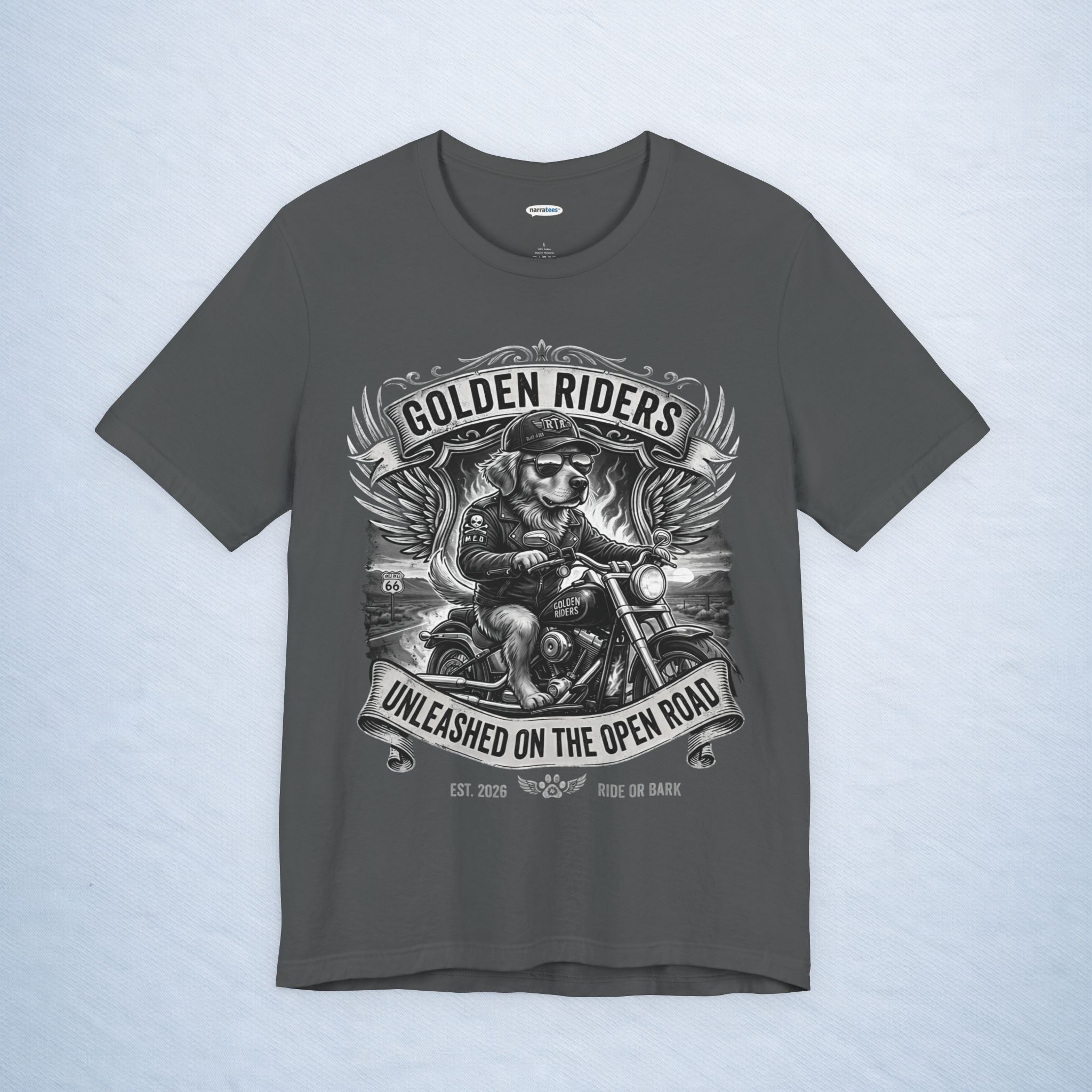 golden retriever: golden riders - mono
