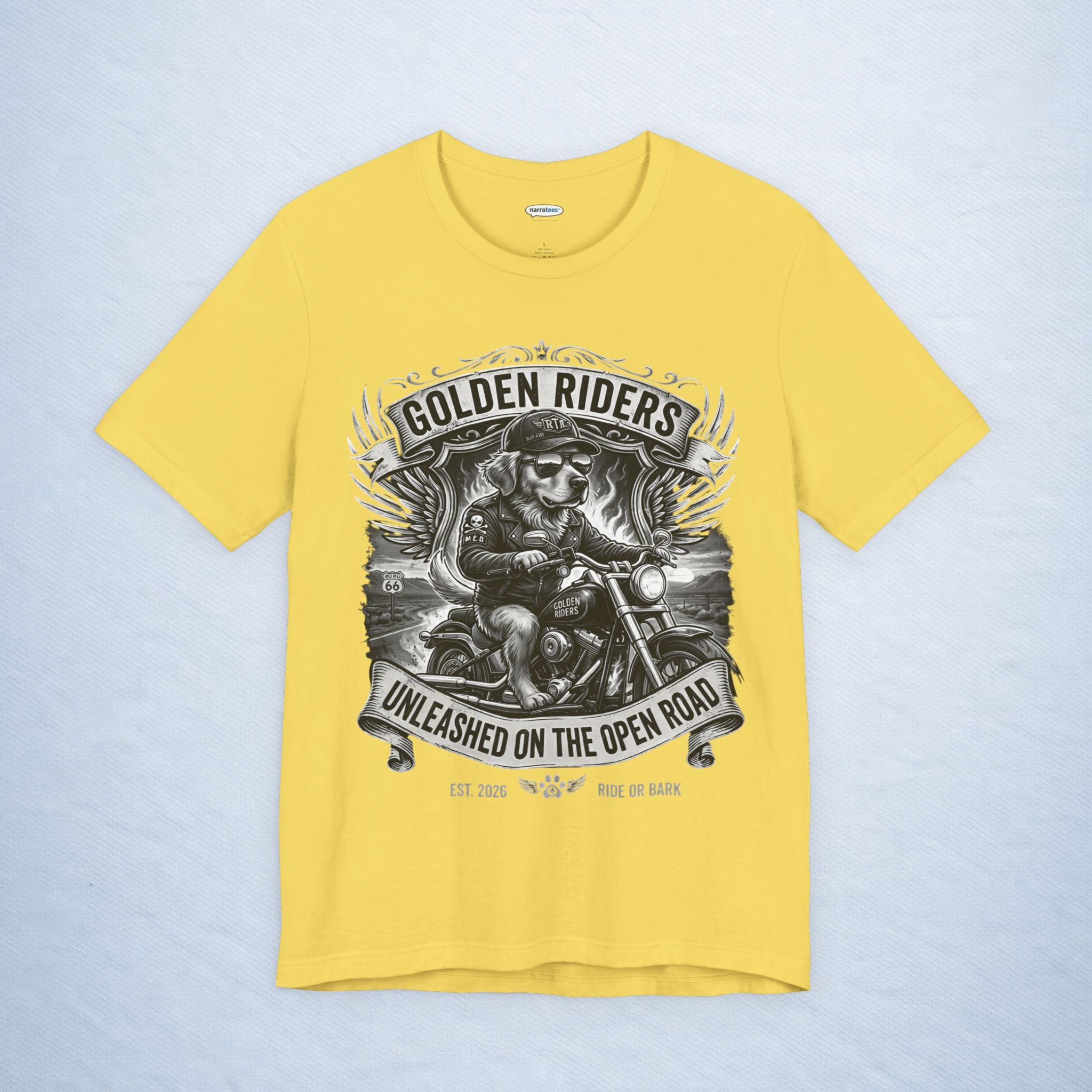 golden retriever: golden riders - mono