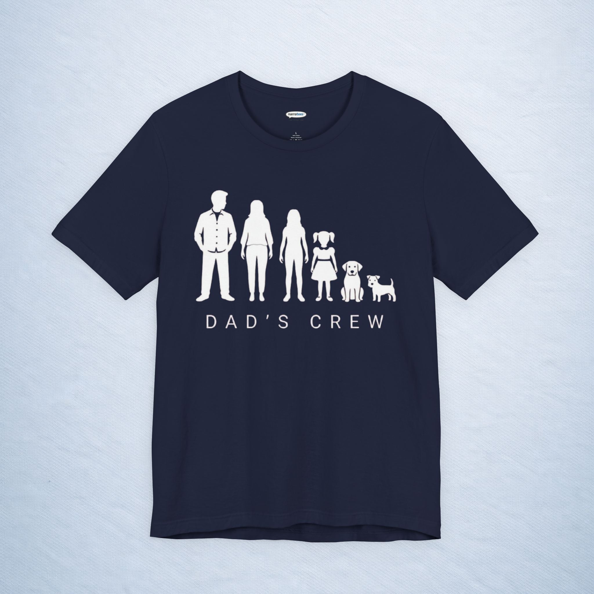 dad's crew: mom + 2 daughters + 2 dogs