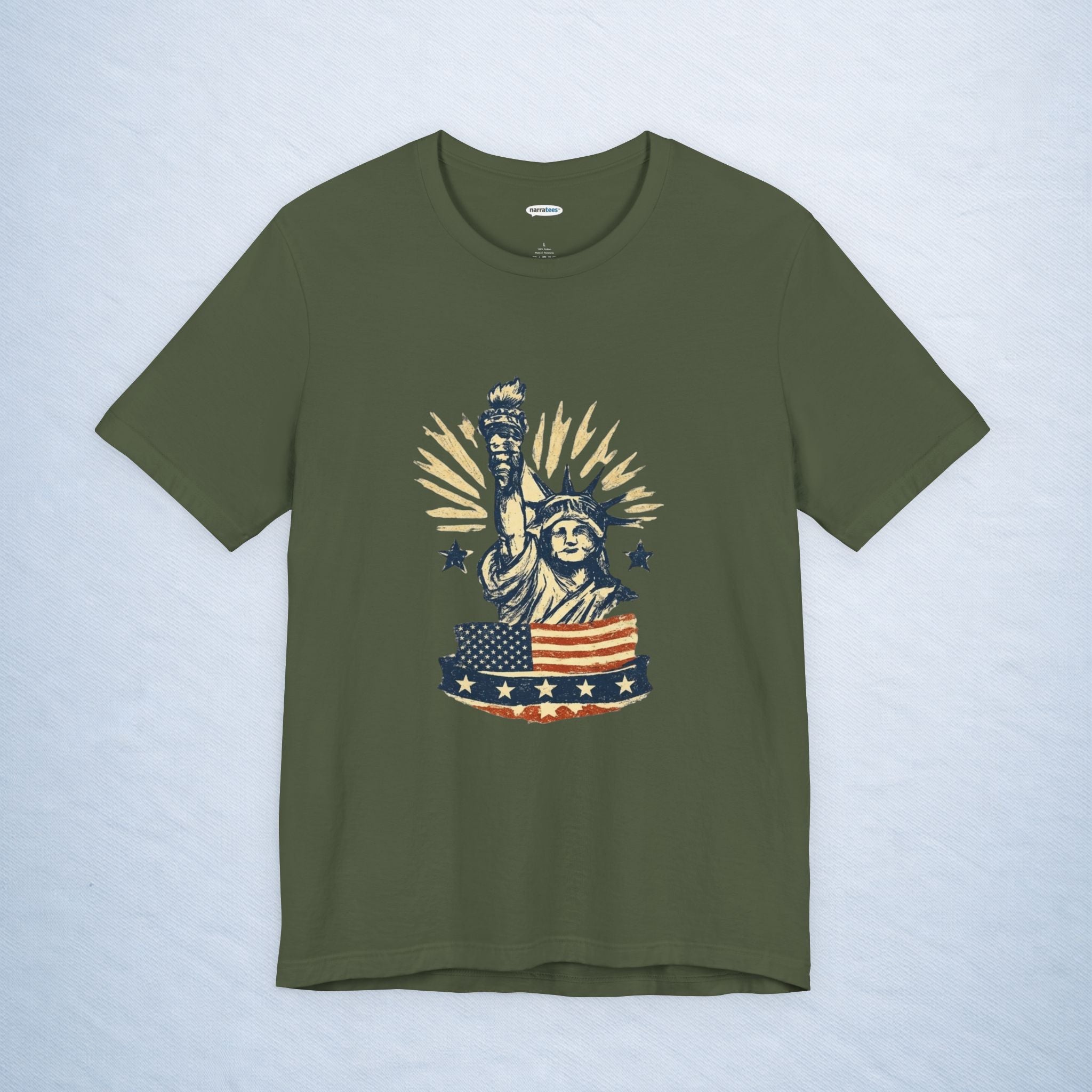 vintage statue of liberty stars and stripes