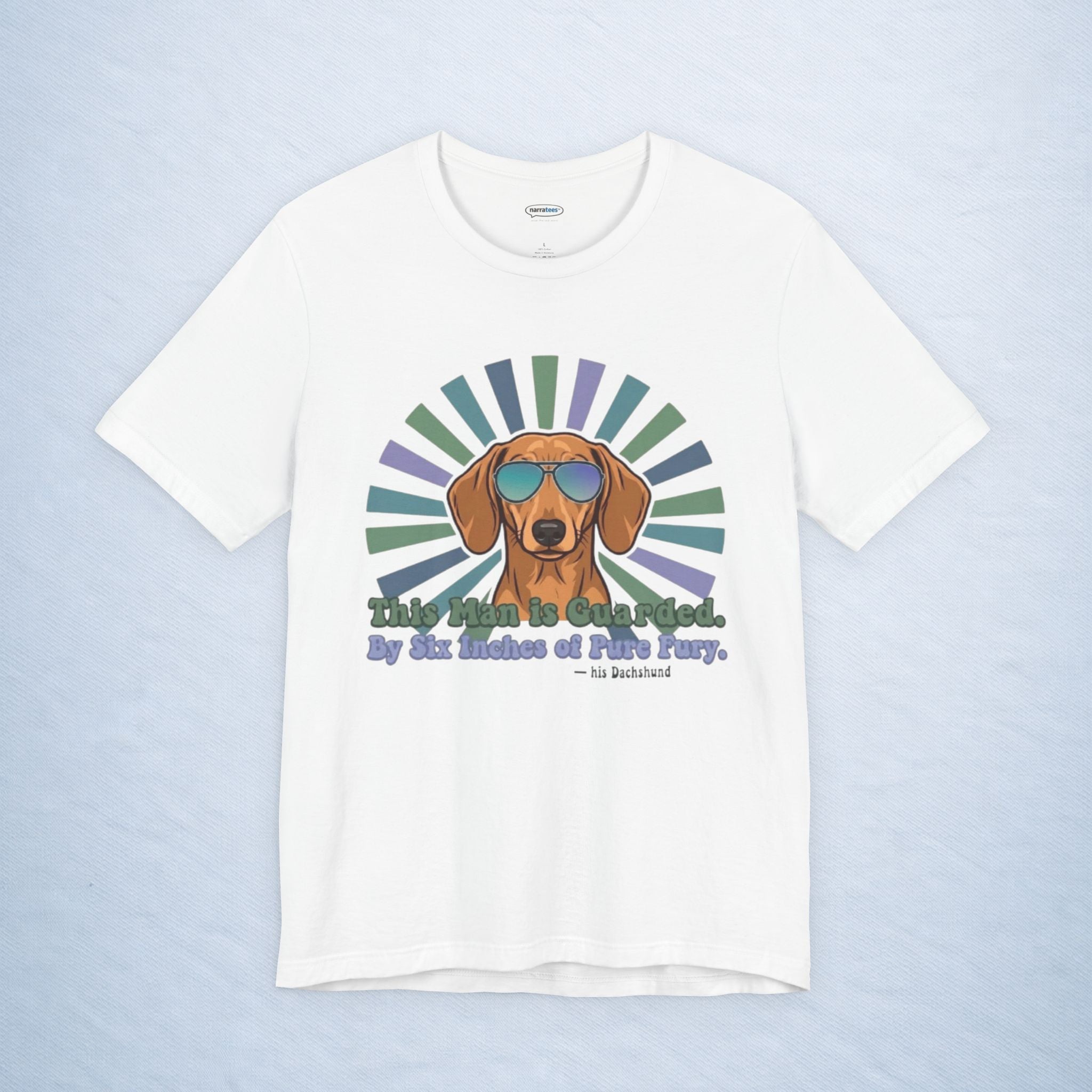 dachshund: this man is guarded