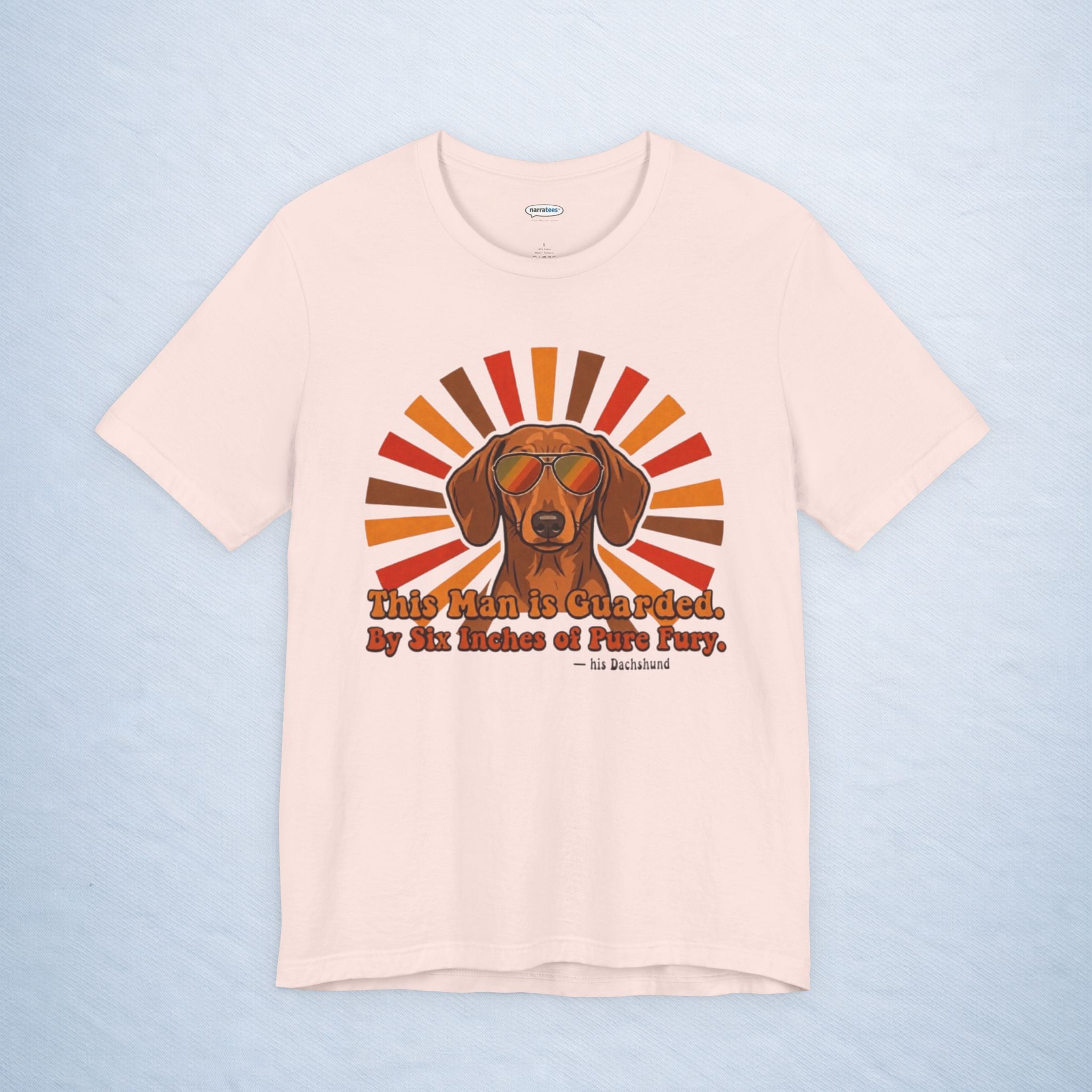 dachshund: this man is guarded