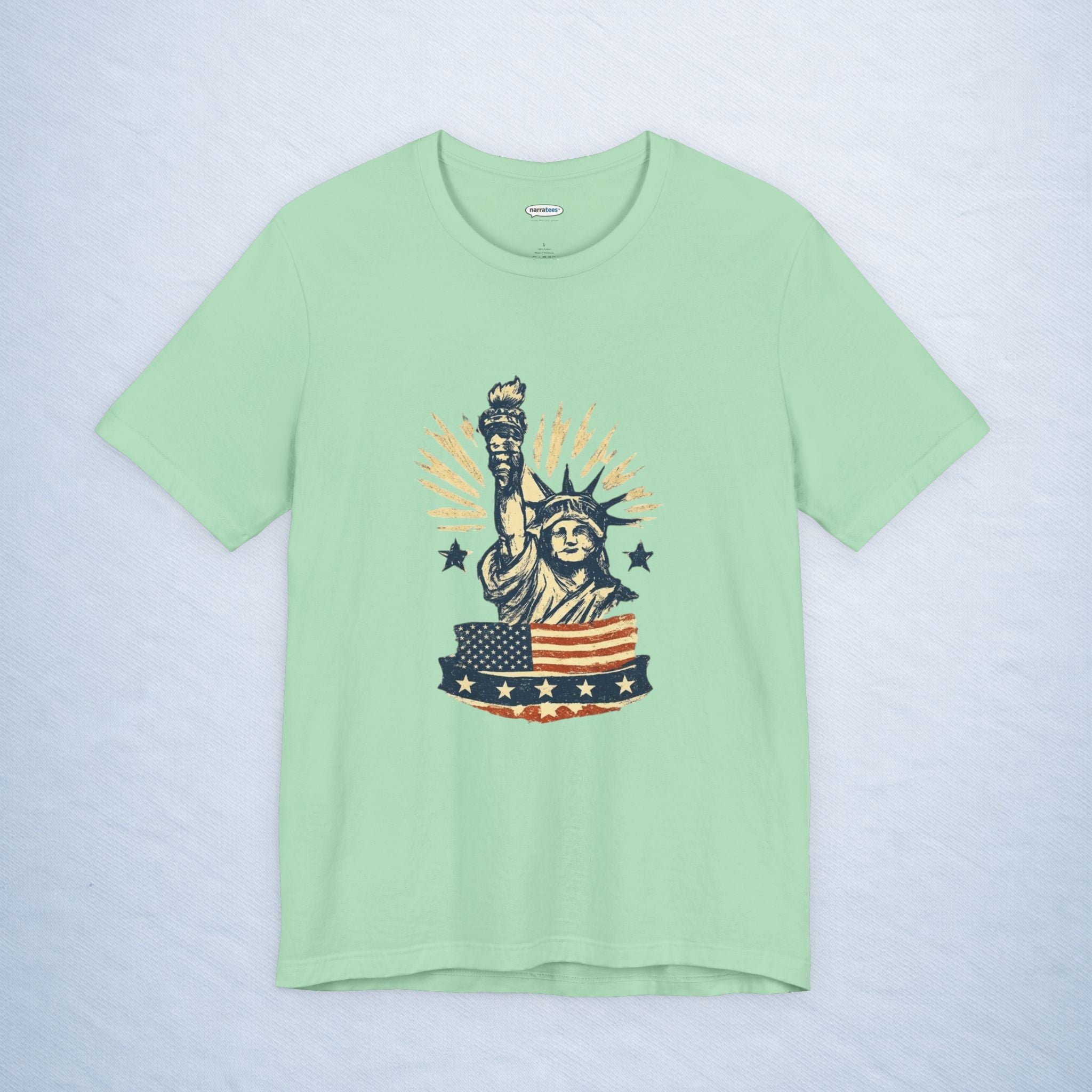 vintage statue of liberty stars and stripes