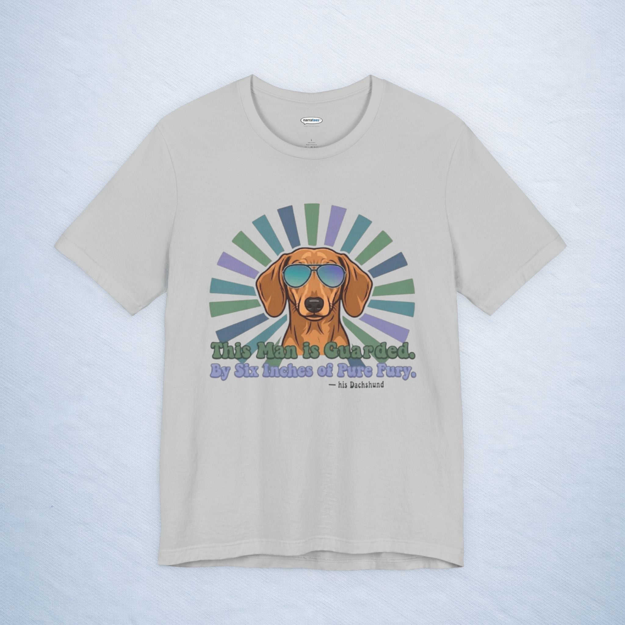 dachshund: this man is guarded