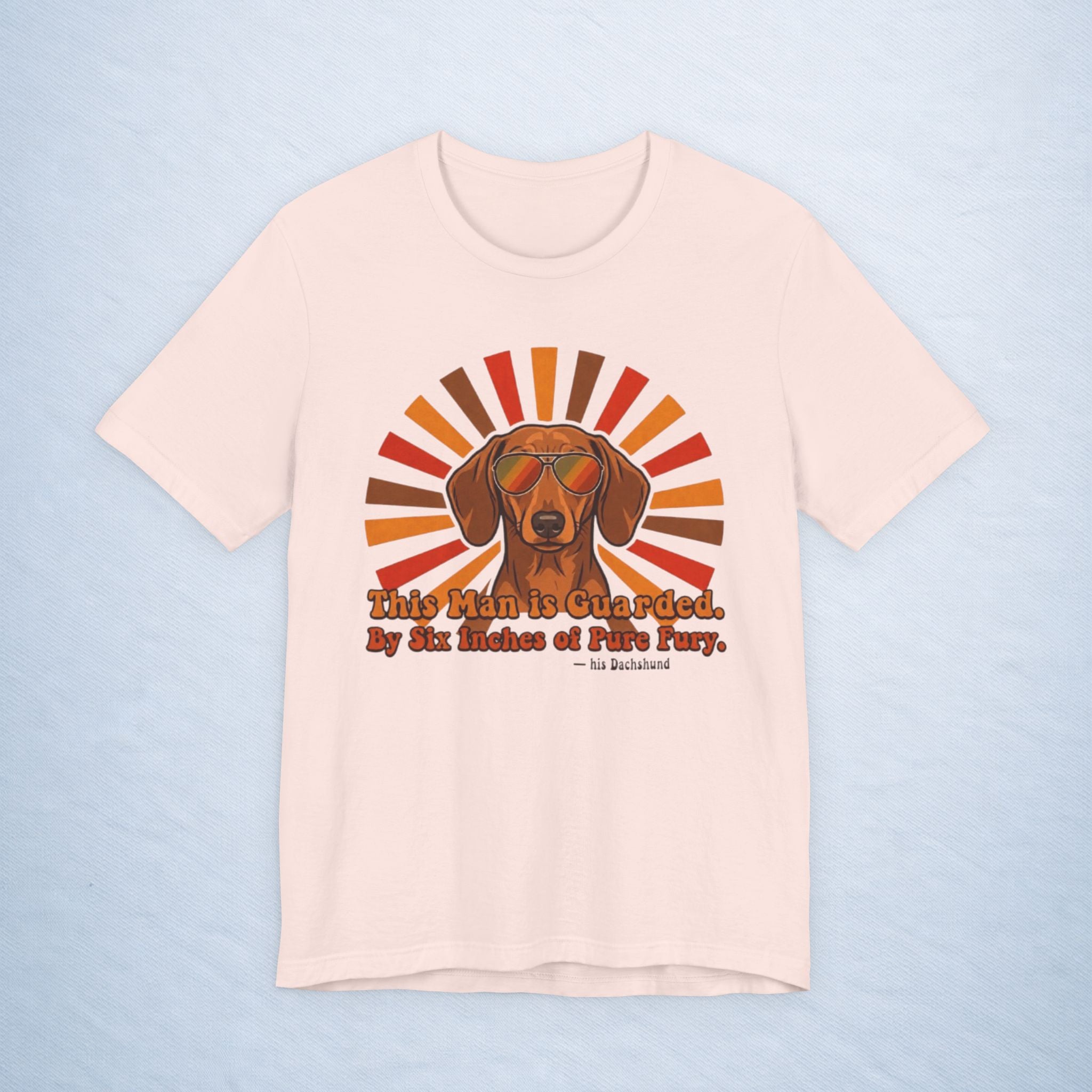 dachshund: this man is guarded