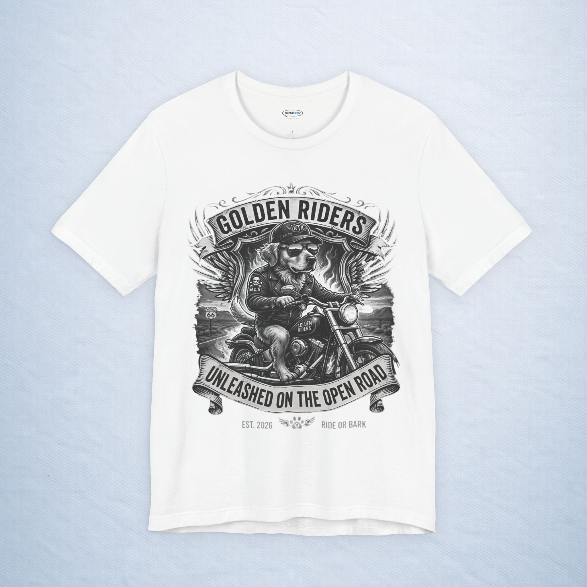 golden retriever: golden riders - mono