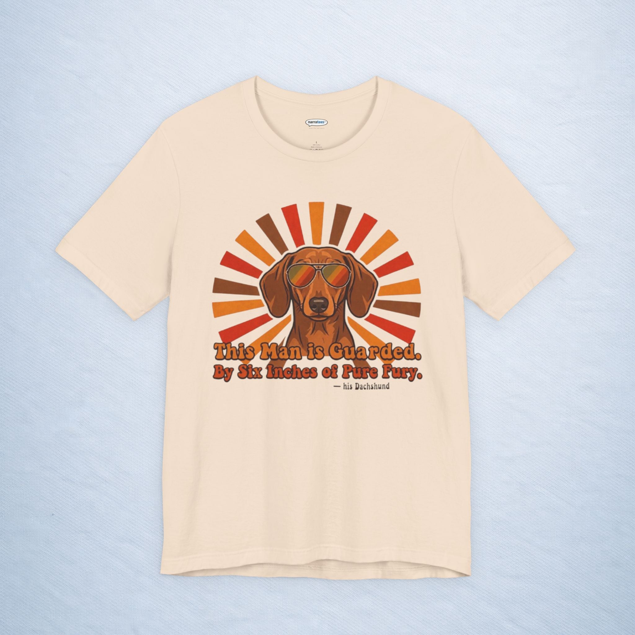 dachshund: this man is guarded