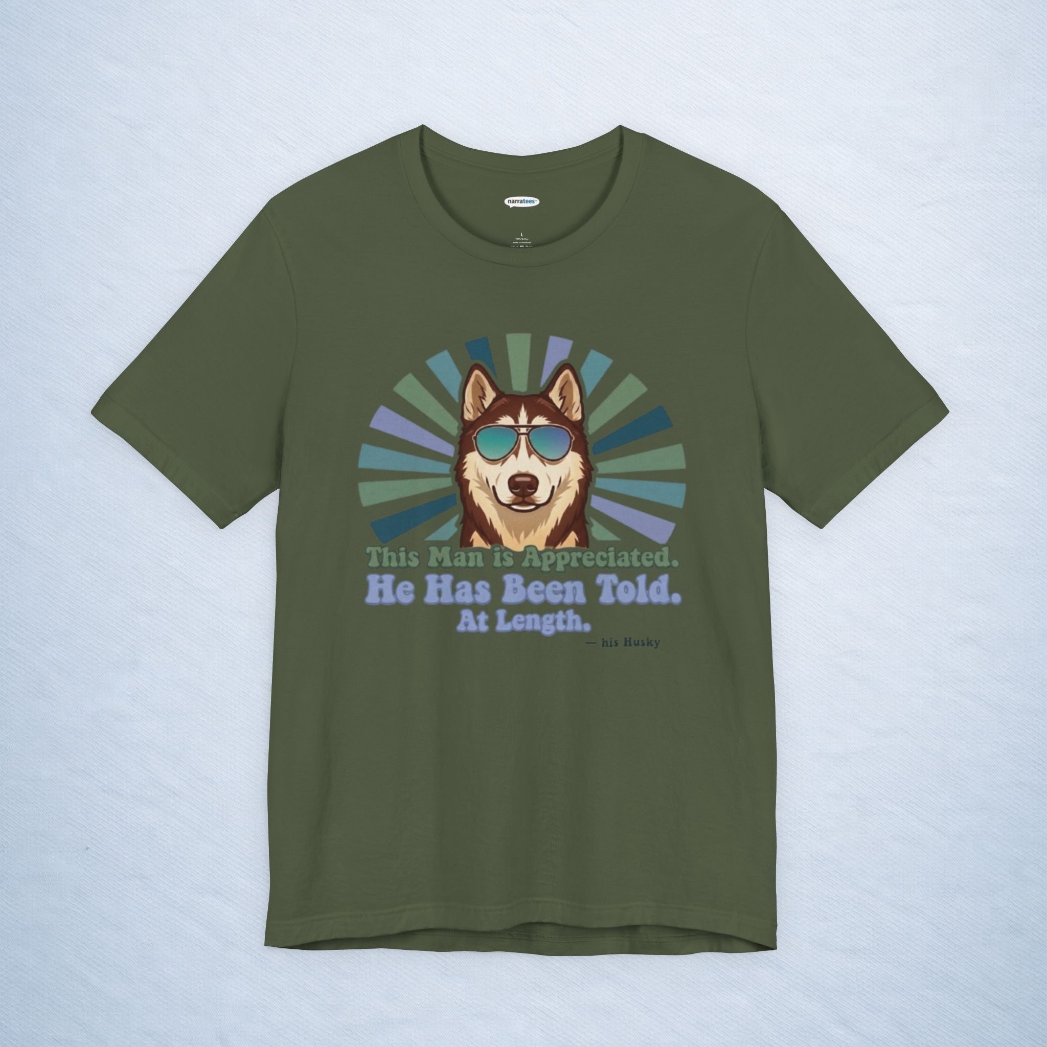 siberian husky: this man is appreciated