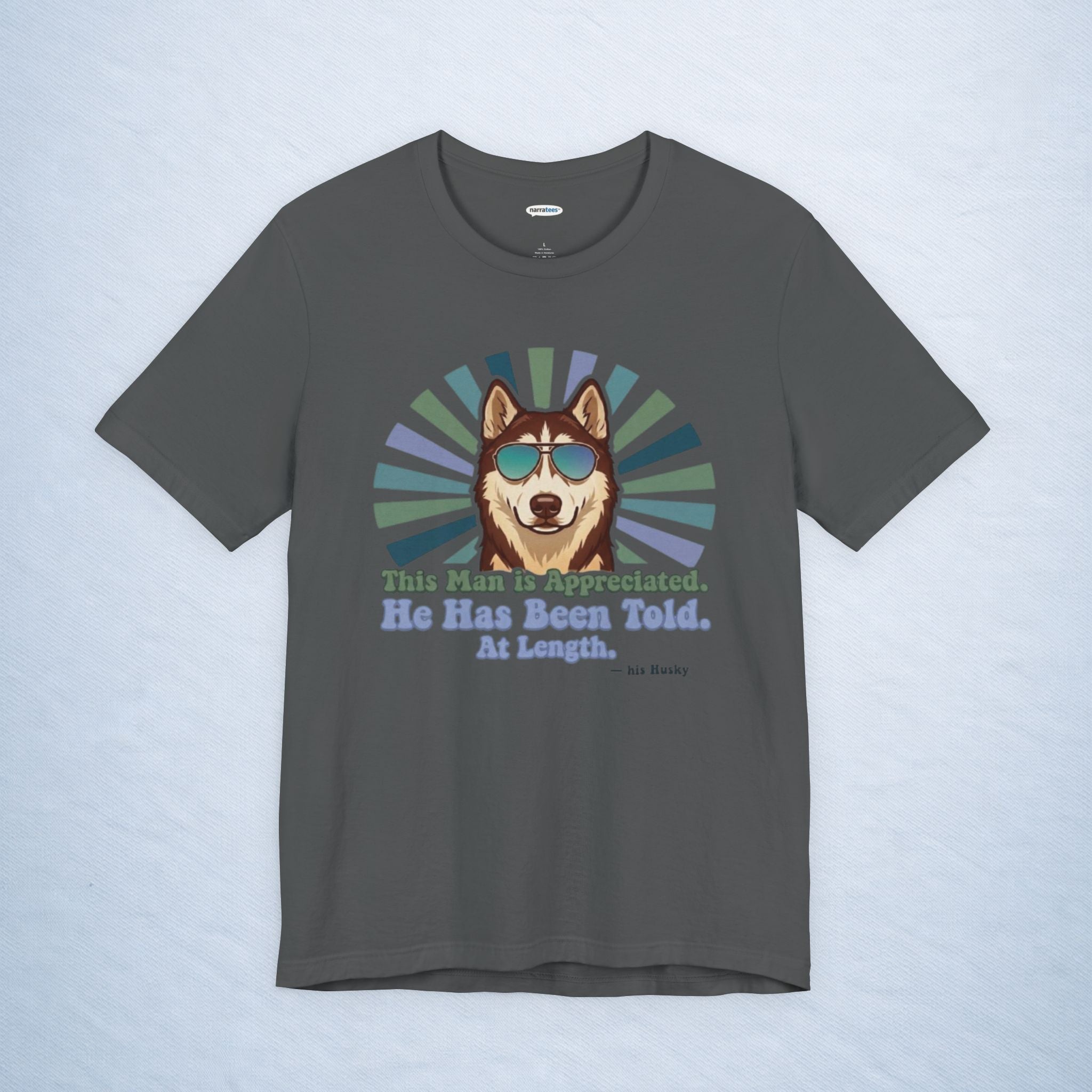 siberian husky: this man is appreciated