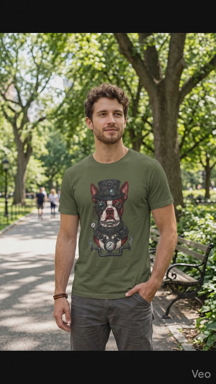 boston terrier: steampunk